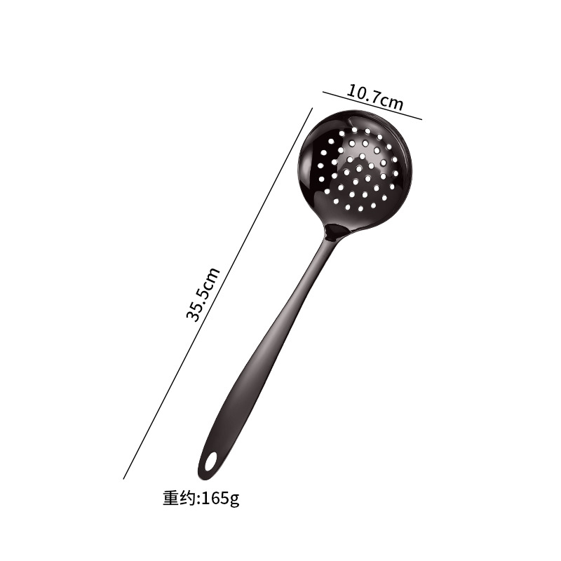 Fuentes transfronterizas utensilios de cocina de acero inoxidable 3 cm cuerpo desnudo espátula cuchara colador cuchara de arroz pala freír cuchara lengua juego de utensilios de cocina