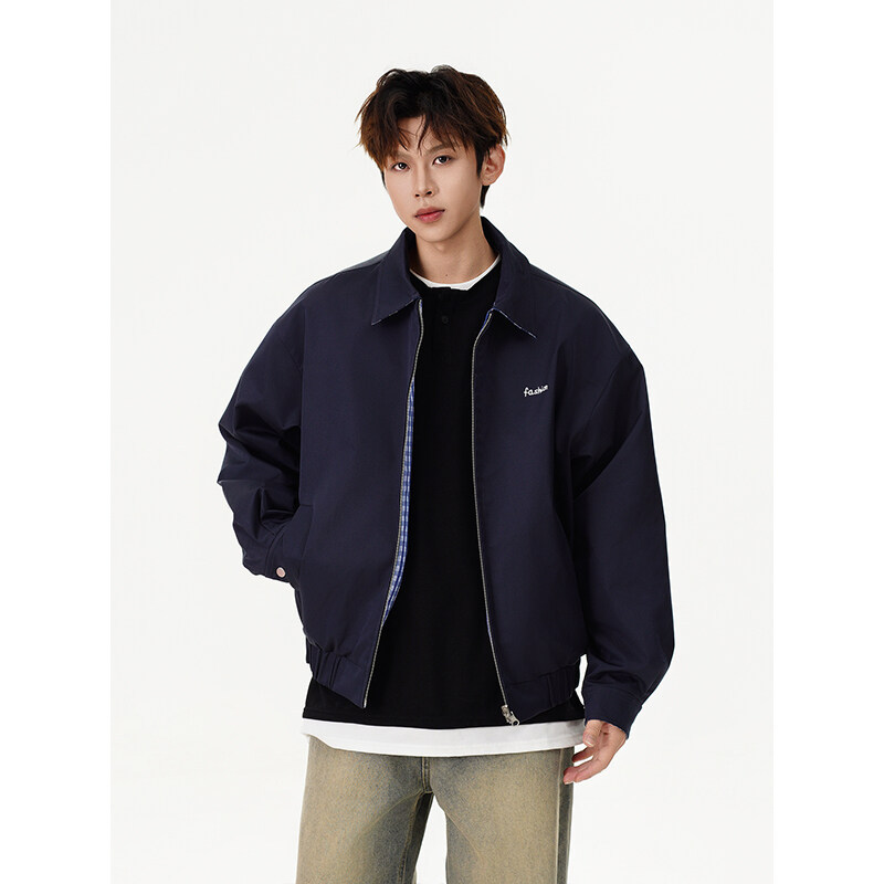 Double-sided spring retro jacket for men and women