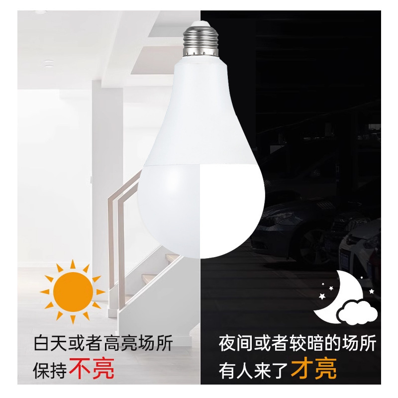 LED電球E27音声・光制御レーダー感知電球人体感知電球不動産の廊下・車庫|undefined