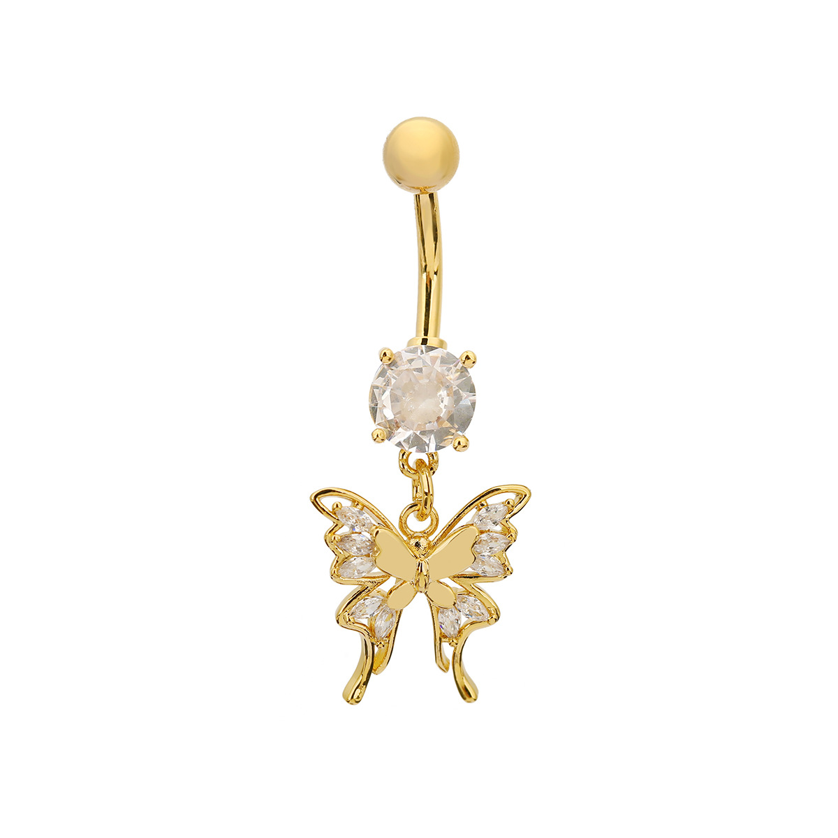Piercing nombril papillon strass style américain_voghion.com