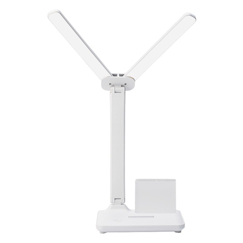 Lámpara de mesa de doble cabeza atenuación plegable carga de doble uso LED noche luz estudiante niños dormitorio lectura lámpara de noche al por mayor