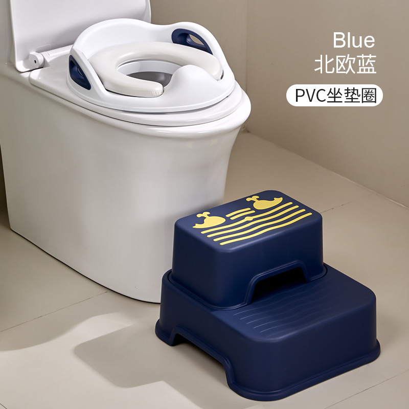 Cojín de PVC azul nórdico (baquete + taburete)