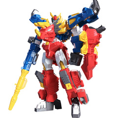 Mini Agent Team Super Dinosaur Power Thunderbolt Flame Dragon Thunder Dazzling Dragon Mecha Transformation Fusion Robot Toy