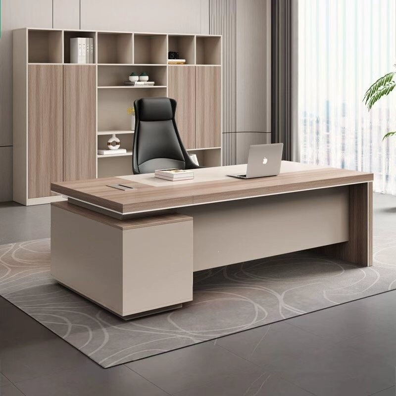 Boss's Desk, Simple and Modern, Small Short Cabinet, Office Desk, Manager's Desk and Chair Combination, Office Furniture
