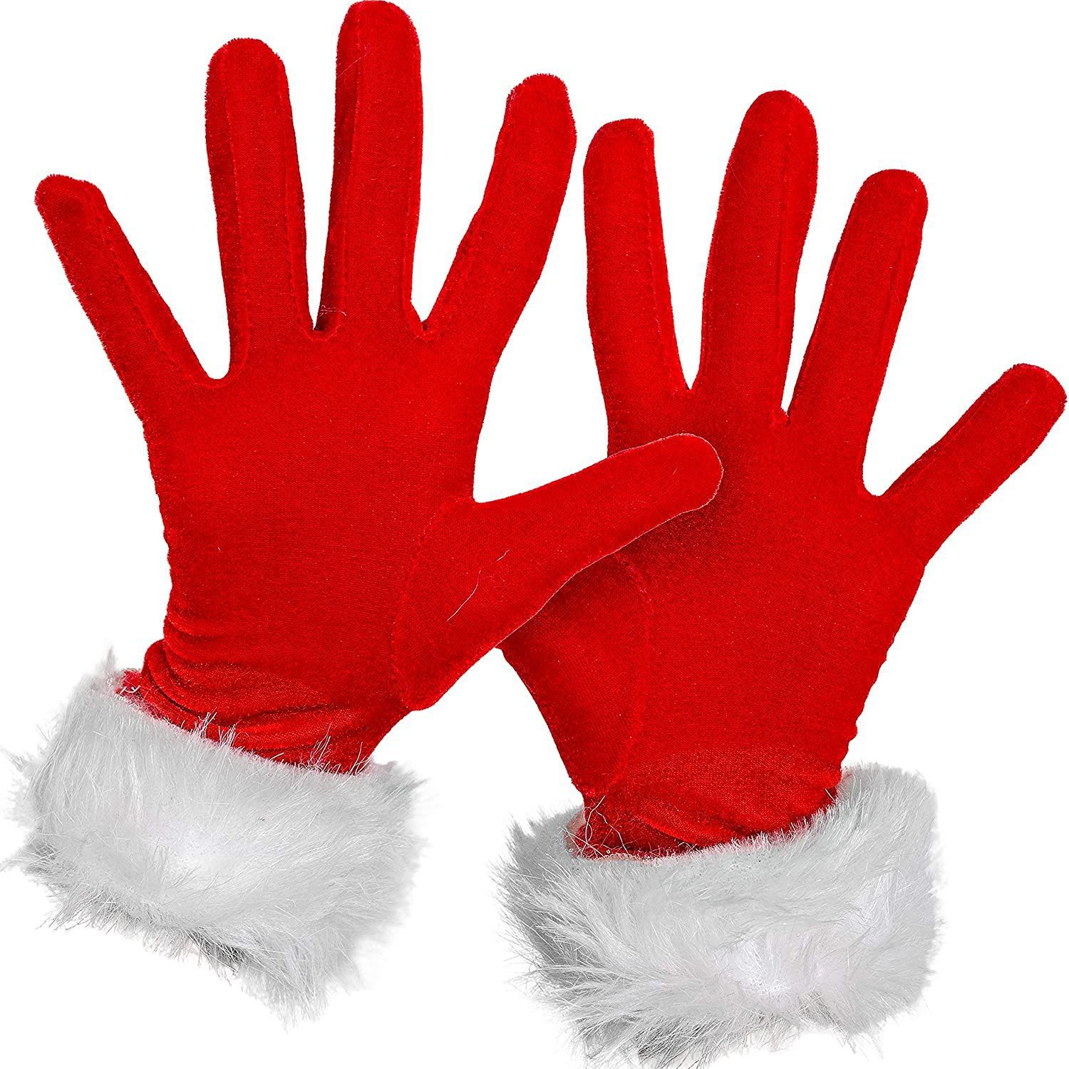 2023 GUANTES DE Navidad rebabas decoración de vacaciones de una sola capa guantes calientes GUANTES DE Navidad