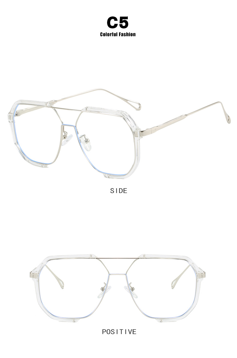 Large frame display face small sunglasses one-piece trend plankton handsome sunglasses 2024 new concave shape sunglasses advanced sense_voghion.com