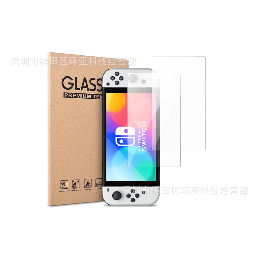 Adecuado para Nintendo interruptor borde recto película templada nueva OLED HD juego máquina película protectora interruptor ite