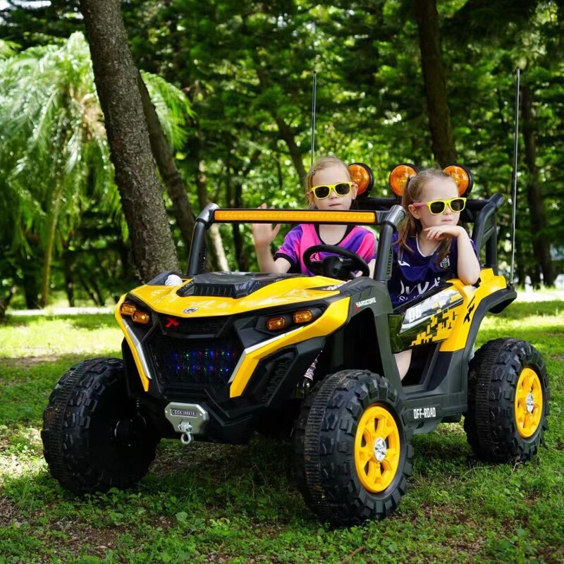 Children's Electric Four-Wheel Large Off-Road Vehicle Can Sit on a Two-Person Remote Control Car Jeep Toy Car Babycar Stroller Kids