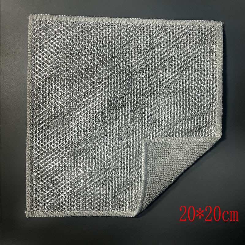 풀 폴리에스터 싱글 + 실버 와이어 걸레	20*20cm 그레이