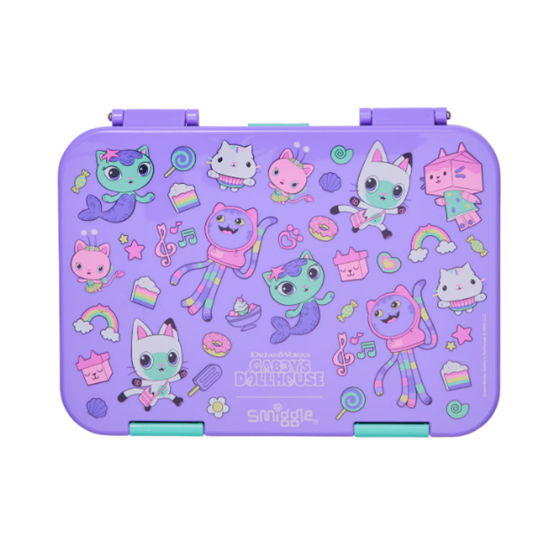 Fiambrera australiana smiggle fiambrera para estudiantes y niños fiambrera de material tritan caja de frutas de picnic al aire libre