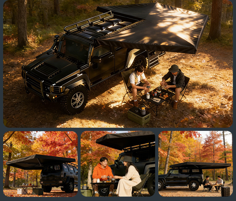 270-Degree Car Side Canopy, Car Side Sunshade, Outdoor Camping Rainproof and Sunproof Side Tent, Direct from the Source Factory