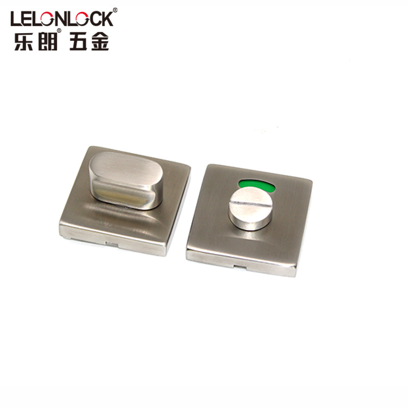 Fábrica al por mayor 304 acero inoxidable cuadrado indicador tornillo de mano indicador de bloqueo rojo verde accesorios de hardware de partición de baño