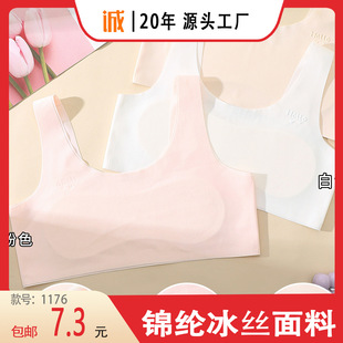 [Free Shipping] Huiyi New Cool Ice Silk Seamless Fabric Girls Growth Period Bra 1176