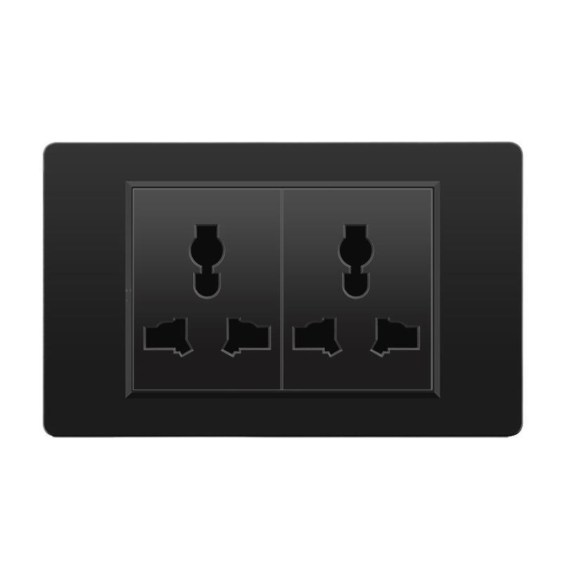 外国貿易スイッチソケット黒 PC パネル壁東南アジアタイ 6 穴台湾ソケット 20Wtype-c|undefined