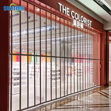 厂家定制4S店铝合金折叠门室内商场加厚塑料推拉门隔断侧拉门