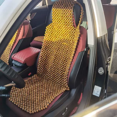 Piece Summer Universal Bead Seat Cushion — Cool pad - olive-wood-hooded-single-seat-three-color-wooden-beads
