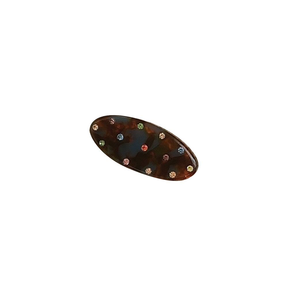 Coreano pequeño delicado dulce taladro geometría elíptica borde clip de cabello fruncado clip de resorte nuevo accesorio para el cabello para mujeres