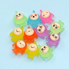 Glow-in-the-dark egg party miniature food toy resin accessories wholesale model trendy toy ornaments diy handmade children's stickers