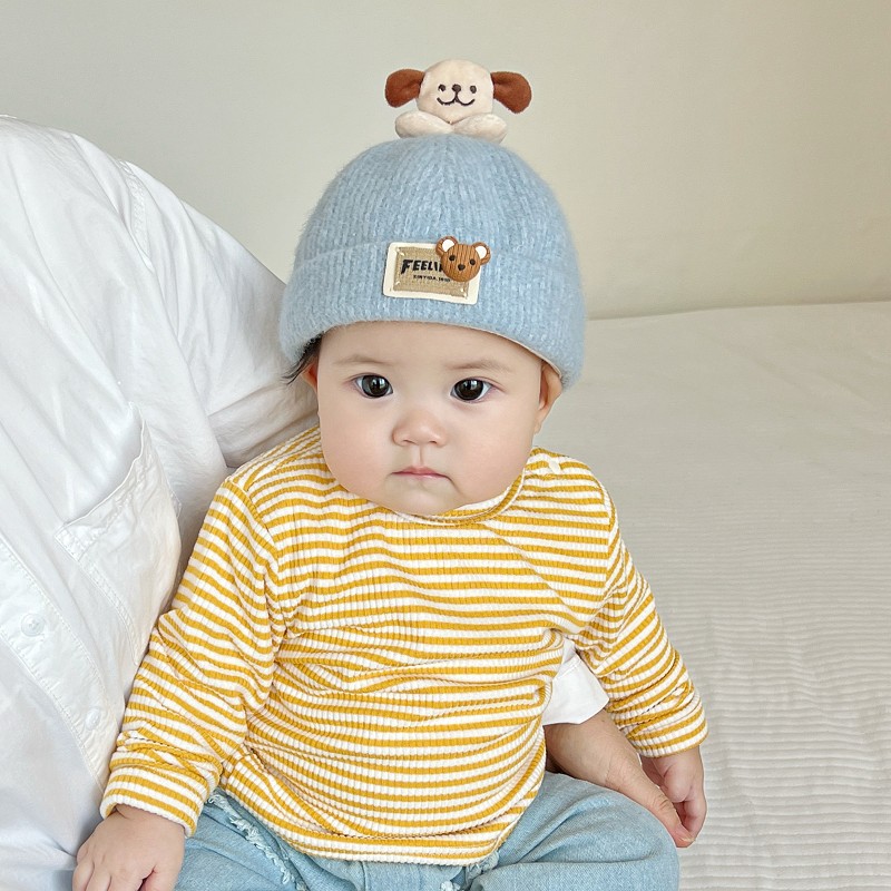 Sombreros para bebés otoño y invierno lindo super lindo pequeño mes de edad Sombreros de primavera y otoño para bebés y bebés de hombres y mujeres gorras de piel de melón