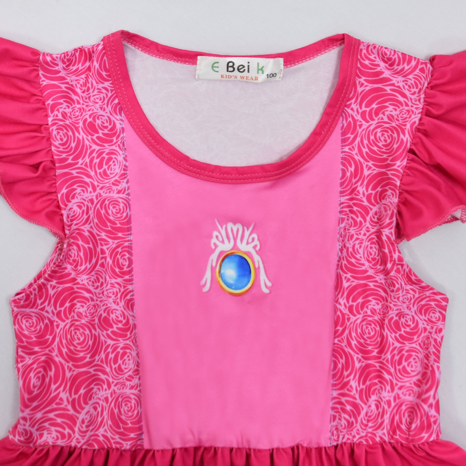 Peach Princess Dress For Girl Children Stage Performance Clothes Kids Carnival Birthday Party Revelry Festival Cosplay Costume