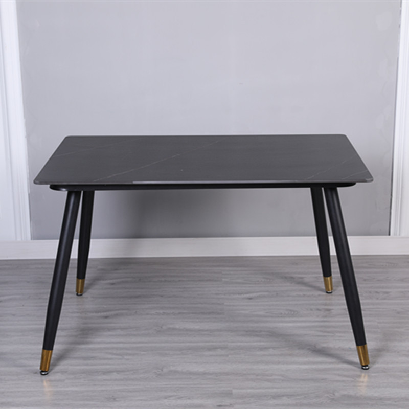 意式西餐桌岩板桌椅组合家用小户型现代简约吃饭长方形桌子饭桌