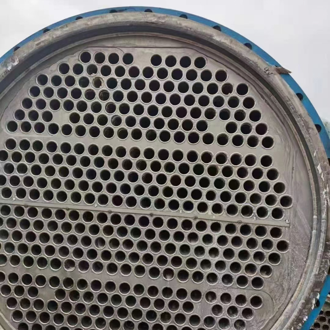 二手不锈钢列管冷凝器300平方钛材冷凝器九成新片式冷凝器