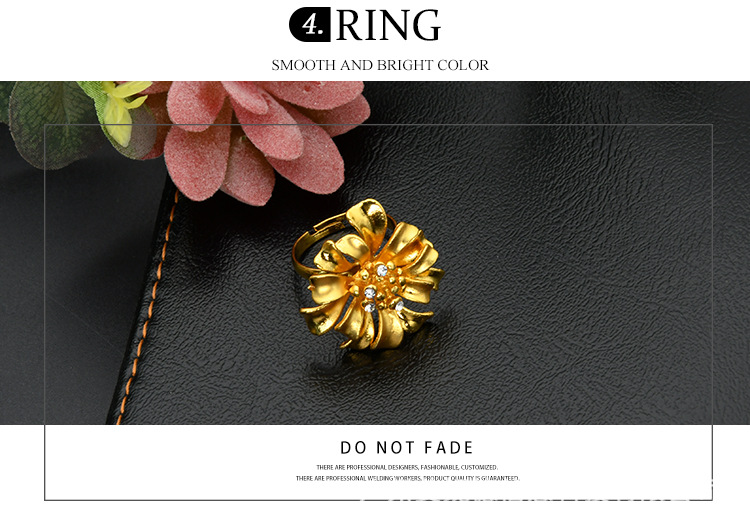 项链戒指耳环手链四件套