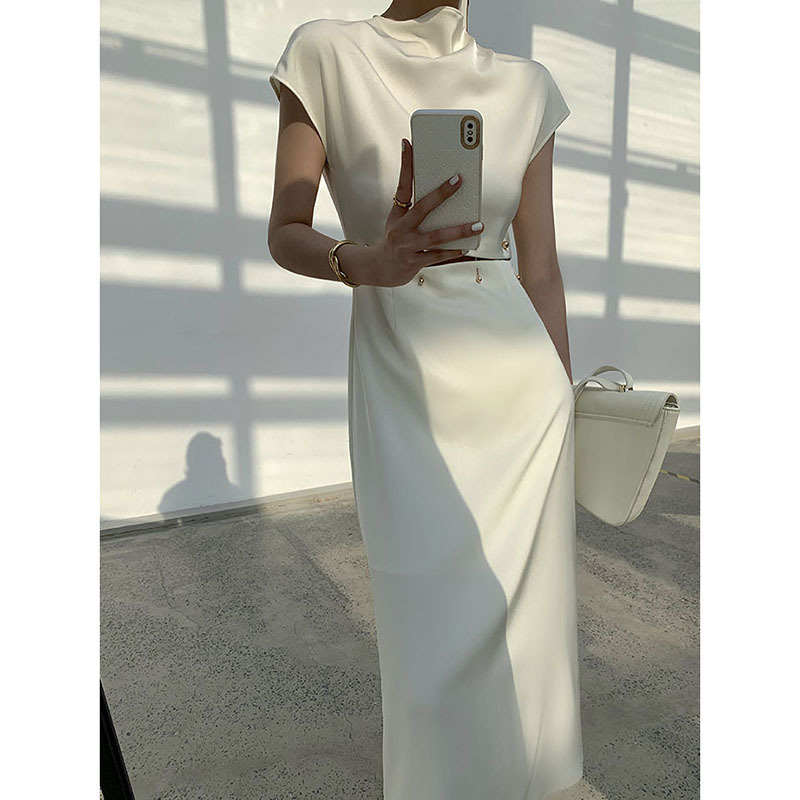 Simple Style Solid Color Maxi Dresses Polyester Hollow Out Regular Dress Midi Dress Dresses display picture 4