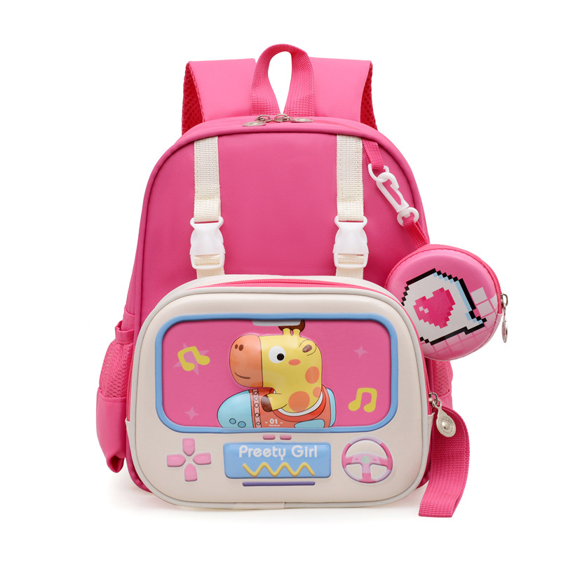 Bonito conejo niña mochila de dibujos animados dinosaurios niños mochila de jardín de infantes mochila transpirable preescolar bebé