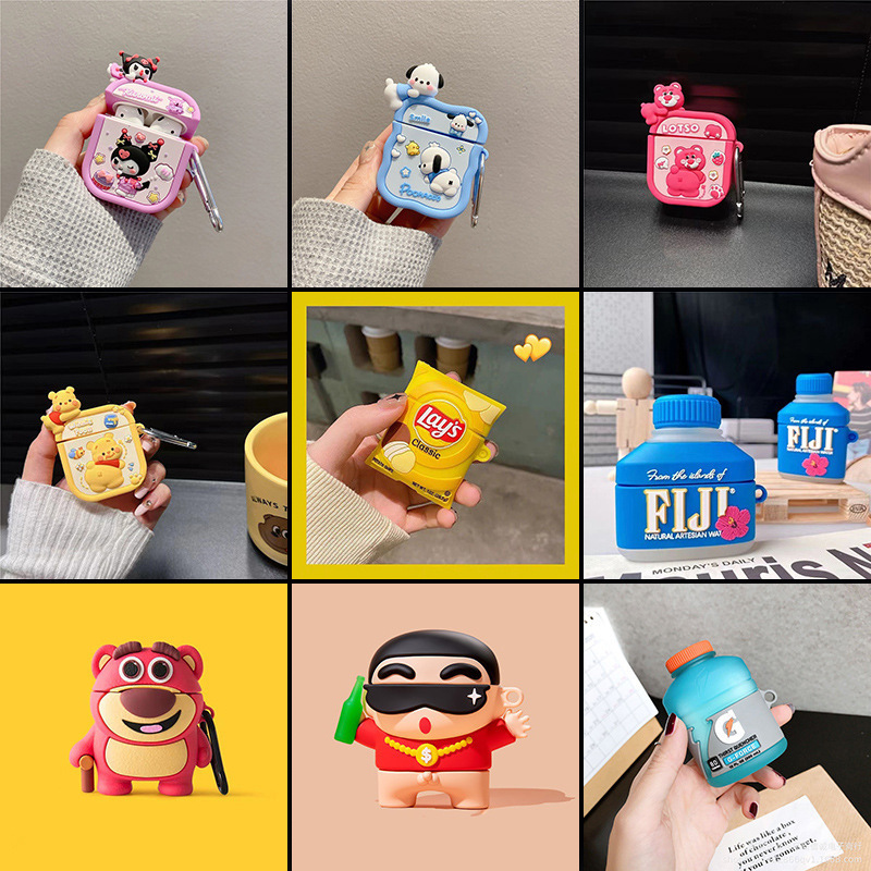 Creative Cute Cartoon airpods3 Protective Cover for Apple Pro2 Wireless Bluetooth Headset Silicone Soft Case