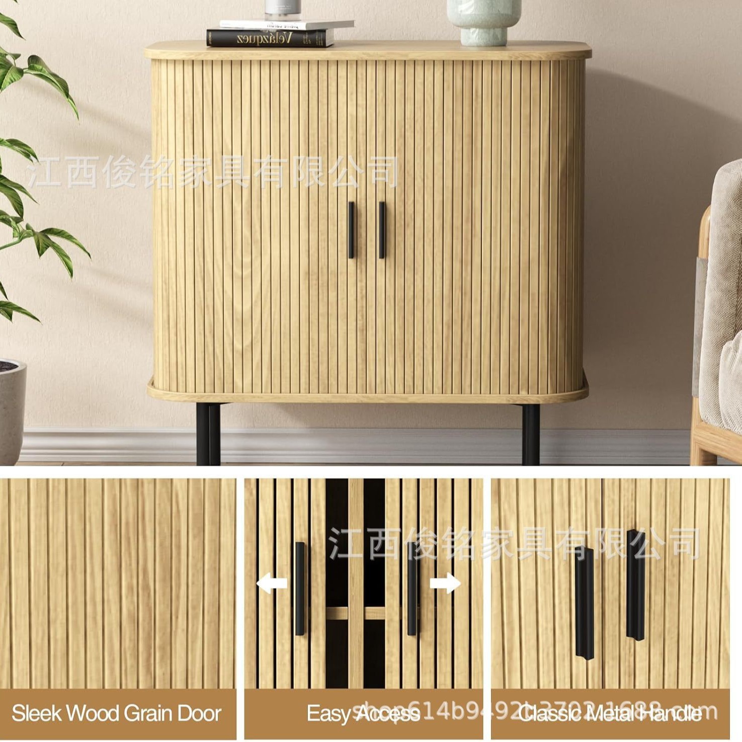 Zippered Cabinet Door Tv Cabinet Tvbench Amazon's Best-Selling European and American Style Living Room Furniture Cross-Border Customization