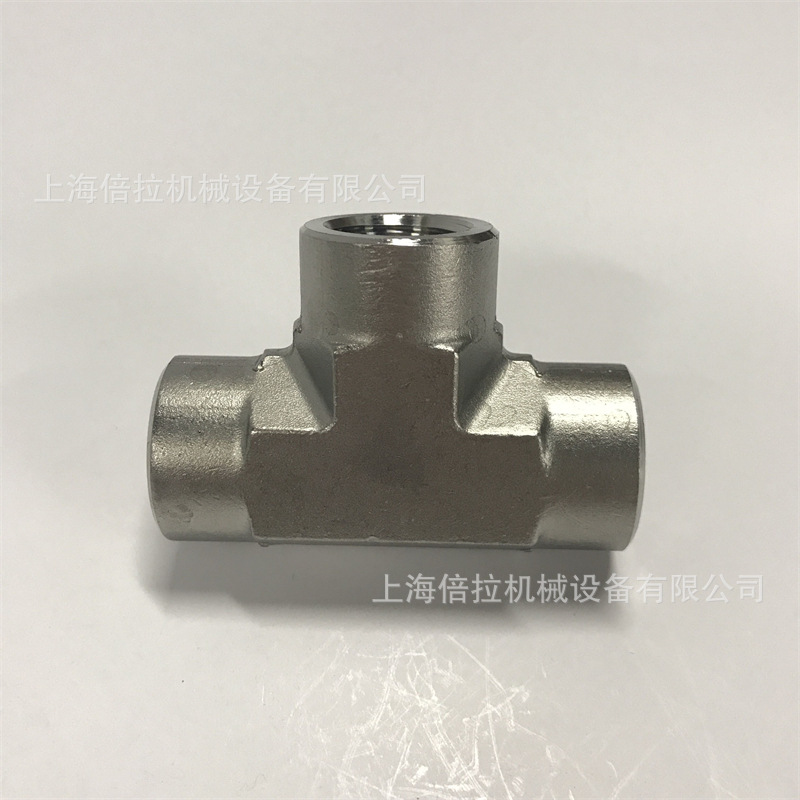 TENHEFLOW化工异径三通1/4"变径304不锈钢材质接头锻压件