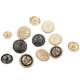 Metal Button Women's Woolen Coat Button Dress Suit Men's Cuff Button Round Windbreaker British Button Pants Button