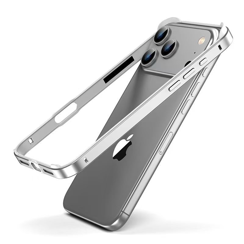 适用iphone17promax金属边框保护套苹果17硅胶加金属框防摔保护壳|undefined