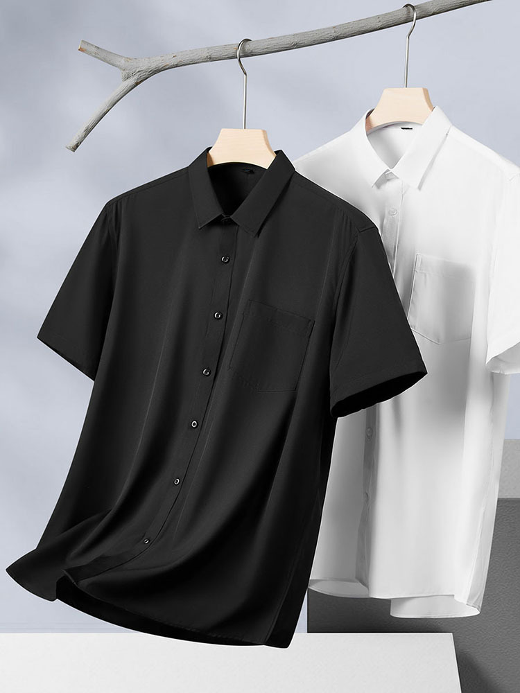 thin solid color professional big shirt
