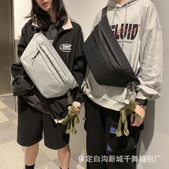 新型大容量シンプルキャンバス胸バッグ男性リュックサック運動シングルショルダーバッグ男性ファッションブランド斜めショルダーバッグ