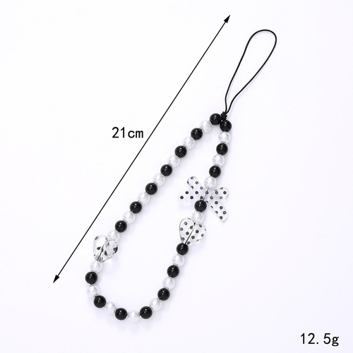 Creative new spotted love mobile phone chain mobile phone case key chain hanging chain ccd camera lanyard anti-fall chain wholesale