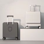 新款行李箱可登机前置开口男拉杆箱18寸万象轮静音铝框密码旅行箱