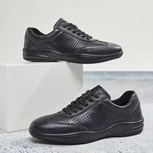 一件代发新款男士皮鞋透气镂空打孔男款休闲运动鞋城市轻户外男鞋