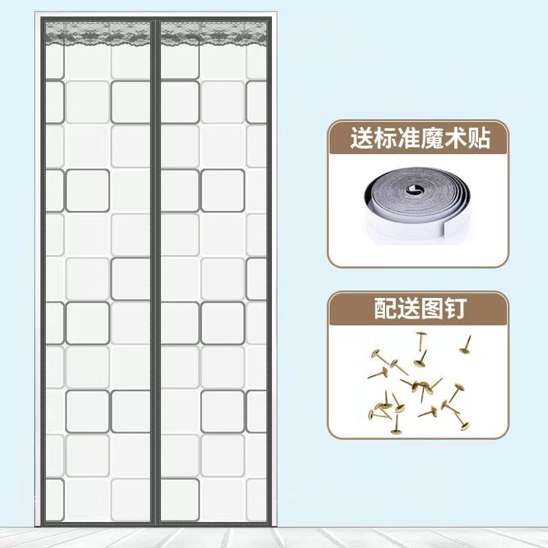 Double-door, fully magnetic, mosquito-proof kitchen and room curtain, widened for home use, oil-proof, warm and insulating, suitable for all seasons