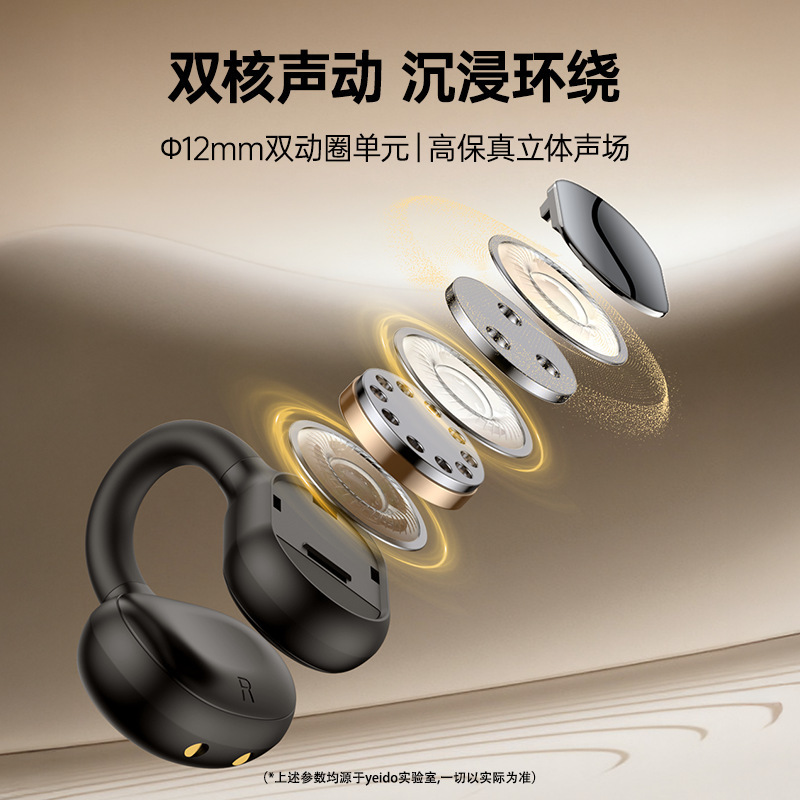 yesido运动蓝牙耳机 LED数显舒适佩戴长续航跨境代发 耳夹式耳机|undefined