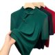 National Style Mesh Short-sleeved T-shirt Women's 2024 New Autumn New Chinese-style Buckle Top with Vertical Collar Middle-sleeved Elegant Base-layer Shirt