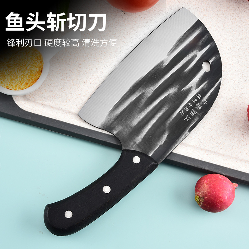Longquan Hand-Forged Kitchen Knife, Household Dual-Purpose Chopping and Slicing Knife, Chef's Specialty Knife, Sharp Meat and Vegetable Cutting Knife