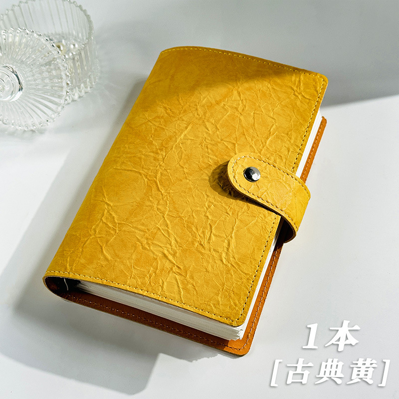 Cuaderno de cuaderno de hoja plegada a5 desmontable de alto valor de superficie cuaderno en blanco cuaderno de hoja interior sello de viaje sello