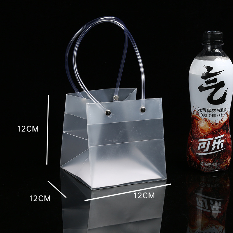 Spot pp bolso de mano transparente bolsa de regalo de plástico de pvc esmerilado bolsa de regalo de mano de boda logotipo personalizado a granel image 19