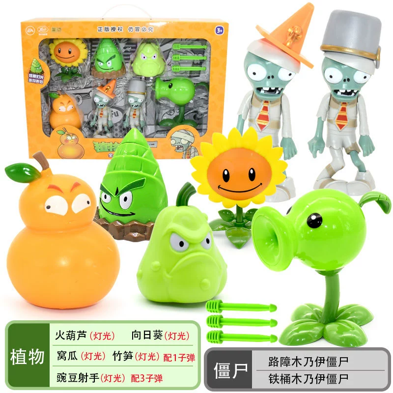 Подлинная наборы Plants vs. Zombies, игрушка, большой набор, подарочная коробка для мальчиков, кукла для детей, полный набор, подарок на день рождения