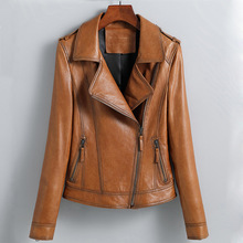 海宁真皮皮衣女短款2025新款西装领皮夹克修身显瘦真皮皮衣外套潮
