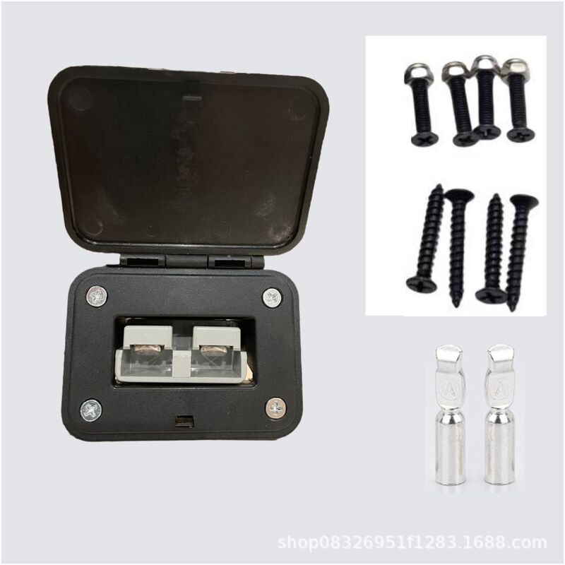 Cross-Border Quick Plug 120A Battery Box Panel Base with Dust Cover High Current Connector Fixed Bracket Cross-Border Quick Plug 120A Battery Box Panel Base with Dust Cover High Current Connector Fixed Bracket