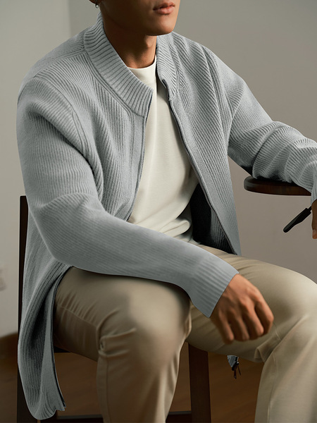Cardigan with zipper