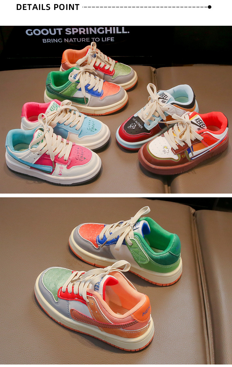 Mädchen Sneakers Weiche Sohle Rutschfeste Casual Boardschuhe_voghion.com